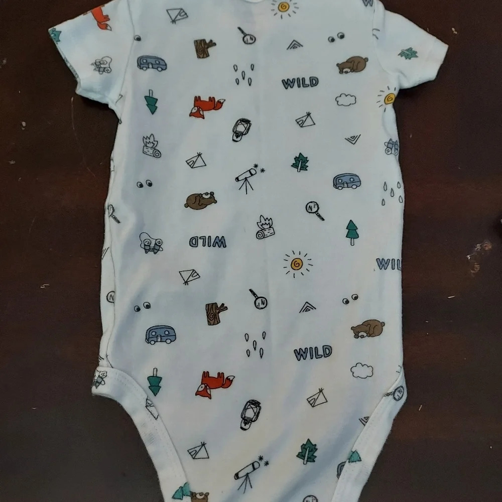 Carter's Baby Boy Bodysuits 5 Pack Animal Size 6M - Picture 4 of 12